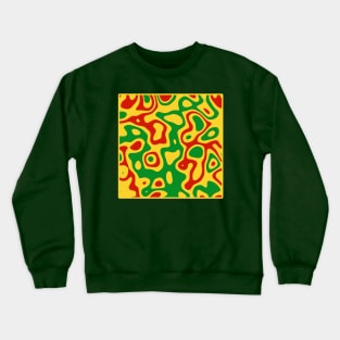 Paper Cut Out Pattern (Green, Yellow & Red) Crewneck Sweatshirt